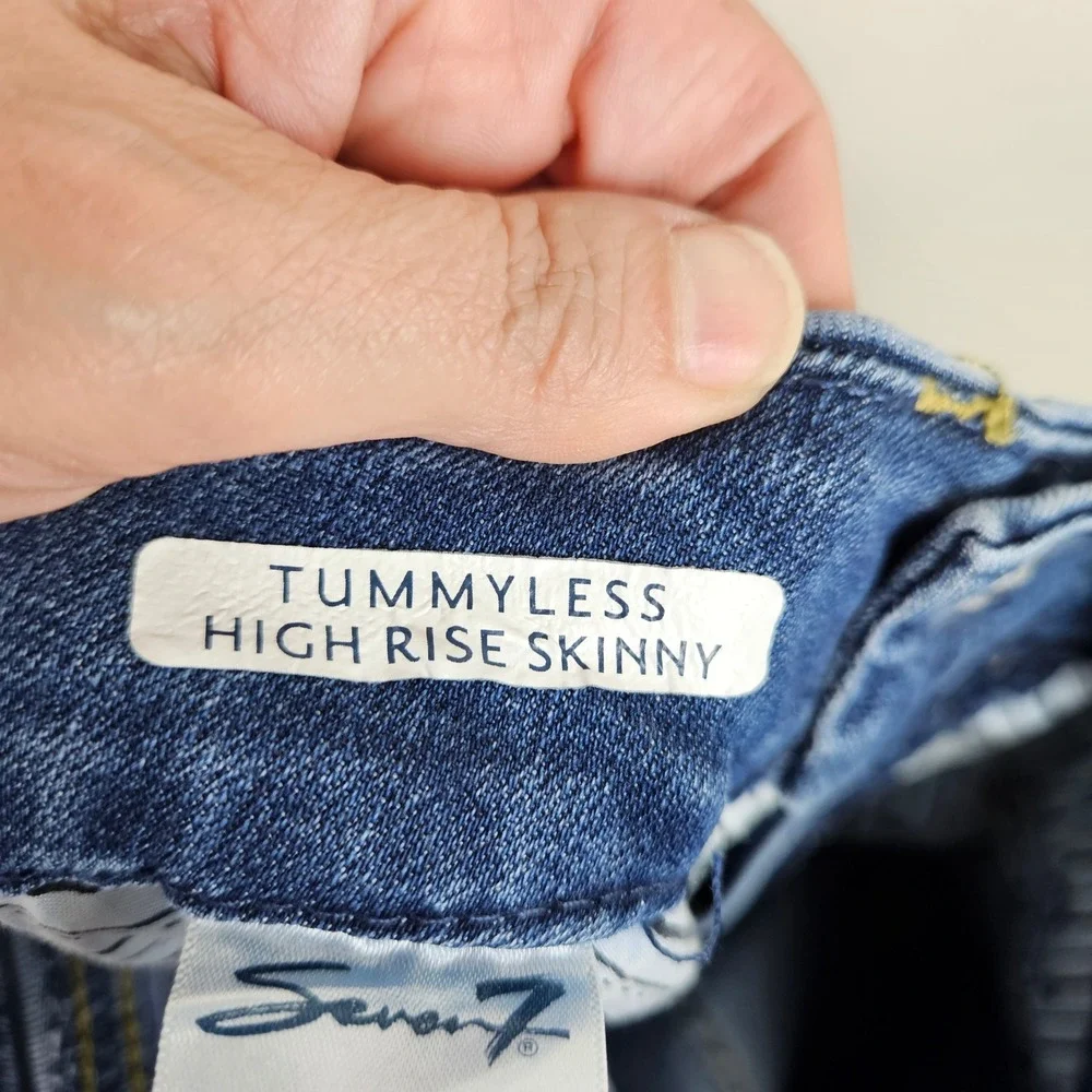 Seven7 Jeans Womens‎ Size 14 Alaska Wash TummyLess High Rise Skinny Denim